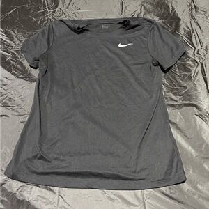 Nike Women's Charcoal Tee with White Logo